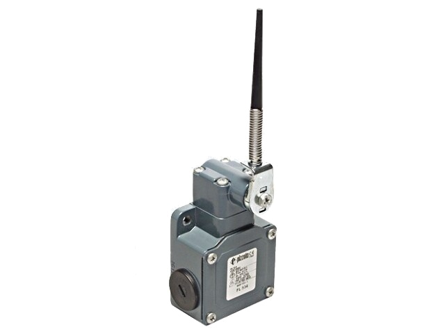 Eindschakelaar; staaf op een veerelement R 106mm; NO + NC; 10A Eindschakelaar; staaf op een veerelement R 106mm; NO + NC; 10A